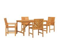 Garden Dining Set Brown Solid Acacia Wood Outdoor Patio Furniture Table vidaXL