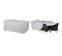 Garden Dining Set Cover Grey 420D Oxford 308x138x89cm