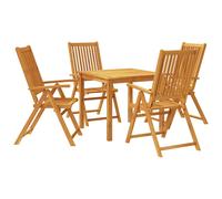 (85 x 85 x 74 cm/ 5 piece) vidaXL Garden Dining Set 3 Piece Outdoor Table and Chair Solid Wood Acacia