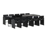 vidaXL Garden Dining Set | Brown, Cream White, Black