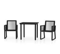 Garden Dining Set Outdoor Dining Set Balcony Table and Chair Black vidaXL
