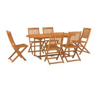 vidaXL Garden Dining Set 7 Piece Outdoor Table and Chair Solid Wood Acacia