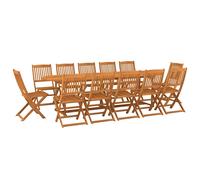 vidaXL Garden Dining Set 13 Piece Outdoor Table and Chair Solid Wood Acacia