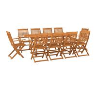 vidaXL Garden Dining Set 11 Piece Outdoor Table and Chair Solid Wood Acacia
