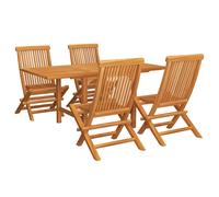 Garden Dining Set Outdoor Dining Set Table and Chairs Solid Teak Wood vidaXL
