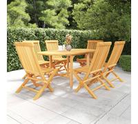 Garden Dining Set Outdoor Dining Set Table and Chairs Solid Teak Wood vidaXL