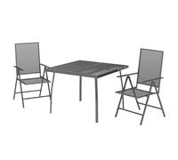 Garden Dining Set Outdoor Dining Table and Chairs Anthracite Steel vidaXL