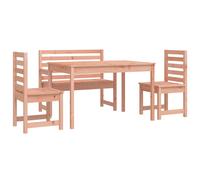 Garden Dining Set Outdoor Table and Chair Set 4 Piece Solid Wood Pine vidaXL