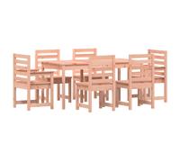 Garden Dining Set Outdoor Table and Chair Set 7 Piece Solid Wood Pine vidaXL