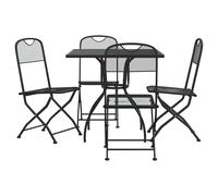 Garden Dining Set Outdoor Table and Chair Set Anthracite Metal Mesh vidaXL