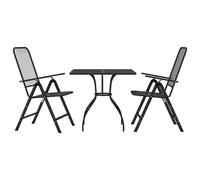 Garden Dining Set Outdoor Table and Chair Set Anthracite Metal Mesh vidaXL