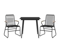 Garden Dining Set Outdoor Table and Chairs Lounge Set Black PVC Rattan vidaXL