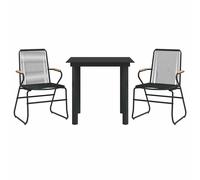 Garden Dining Set Outdoor Table and Chairs Lounge Set Black PVC Rattan vidaXL