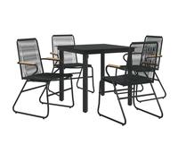 Garden Dining Set Outdoor Table and Chairs Patio Lounge Set PVC Rattan vidaXL