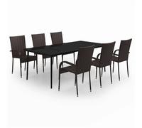 Garden Dining Set Outdoor Table Chair 3/5/7/9 Piece Multi Colours/Sizes vidaXL