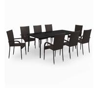 Garden Dining Set Outdoor Table Chair 3/5/7/9 Piece Multi Colours/Sizes vidaXL