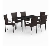 Garden Dining Set Outdoor Table Chair 3/5/7/9 Piece Multi Colours/Sizes vidaXL