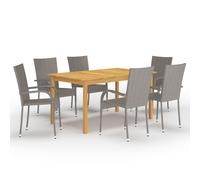 Garden Dining Set Patio Dinner Table and Chairs Multi Colours 5/7 Piece vidaXL