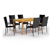 Garden Dining Set Patio Dinner Table and Chairs Multi Colours 5/7 Piece vidaXL