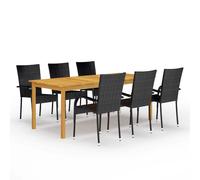 Garden Dining Set Patio Dinner Table and Chairs Multi Colours 7/9 Piece vidaXL