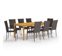 Garden Dining Set Patio Dinner Table and Chairs Multi Colours 7/9 Piece vidaXL