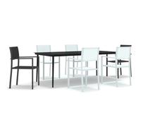 Garden Dining Set Patio Furniture 3/5/7/9 Piece Black/White Multi Sizes vidaXL