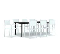 Garden Dining Set Patio Furniture 3/5/7/9 Piece Black/White Multi Sizes vidaXL