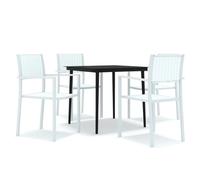 vidaXL 5 Piece Garden Dining Set Black, Black