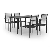 vidaXL Garden Dining Set 5 Piece Table and Chairs Balcony Outdoor Furniture