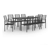 vidaXL Garden Dining Set 9 Piece Outdoor Table and Chairs Patio Furniture