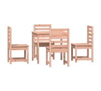 Garden Dining Set Patio Table and Chair Wooden 5 Piece Solid Wood Pine vidaXL