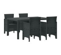 Garden Dining Set Polt rattan Outdoor Furniture Set Al Fresco Dining vidaXL