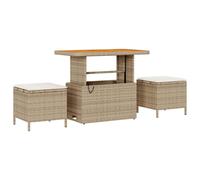 Garden Dining Set Poly Rattan Outdoor Furniture Modern Design Terrace vidaXL