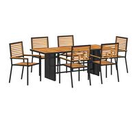 Garden Dining Set Poly Rattan Outdoor Furniture Modern Patio Collection vidaXL