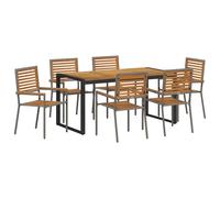 Garden Dining Set Poly Rattan Outdoor Furniture Patio Collection Modern vidaXL