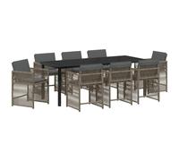 Garden Dining Set Poly Rattan Outdoor Patio Arrangement Terrace Setup vidaXL