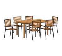 Garden Dining Set Solid Acacia Wood Furniture Outdoor Patio Terrace vidaXL