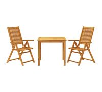 Garden Dining Set Natural Solid Acacia Wood outdoor dining set vidaXL