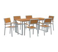 Garden Dining Set Solid Acacia Wood Outdoor Terrace Furniture Alfresco vidaXL