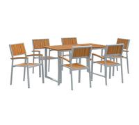 Garden Dining Set Solid Acacia Wood Outdoor Terrace Furniture Alfresco vidaXL