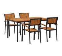 Garden Dining Set Solid Acacia Wood Table Outdoor Arrangement Furniture vidaXL