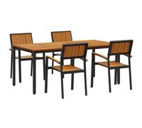 Garden Dining Set Solid Acacia Wood Table Outdoor Arrangement Furniture vidaXL