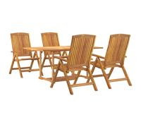 Garden Dining Set Solid Wood Teak Patio Table 5/7/9 Piece Round/Square vidaXL