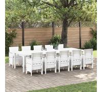 Garden Dining Set Poly Rattan Outdoor Terrace Furniture Ergonomic Meal vidaXL