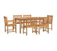 Garden Dining Set Wooden Outdoor Table and Chair Set Solid Wood Teak vidaXL