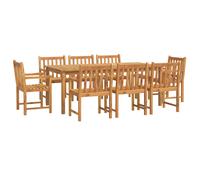 Garden Dining Set Wooden Outdoor Table and Chair Set Solid Wood Teak vidaXL