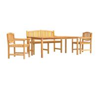 Garden Dining Set Wooden Outdoor Table and Chairs Set Solid Wood Teak vidaXL