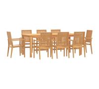 Garden Dining Set Wooden Outdoor Table and Chairs Set Solid Wood Teak vidaXL
