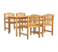 Garden Dining Set Wooden Outdoor Table and Chairs Set Solid Wood Teak vidaXL