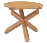 Garden Dining Table Ã˜90x75 cm Solid Teak Wood Berkfield Home Brown One Size